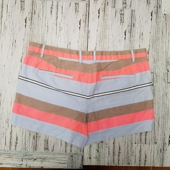 GAP Sunkissed Orange Multi Stripe Cotton Shorts Size 12 / 14 - Picture 7 of 11